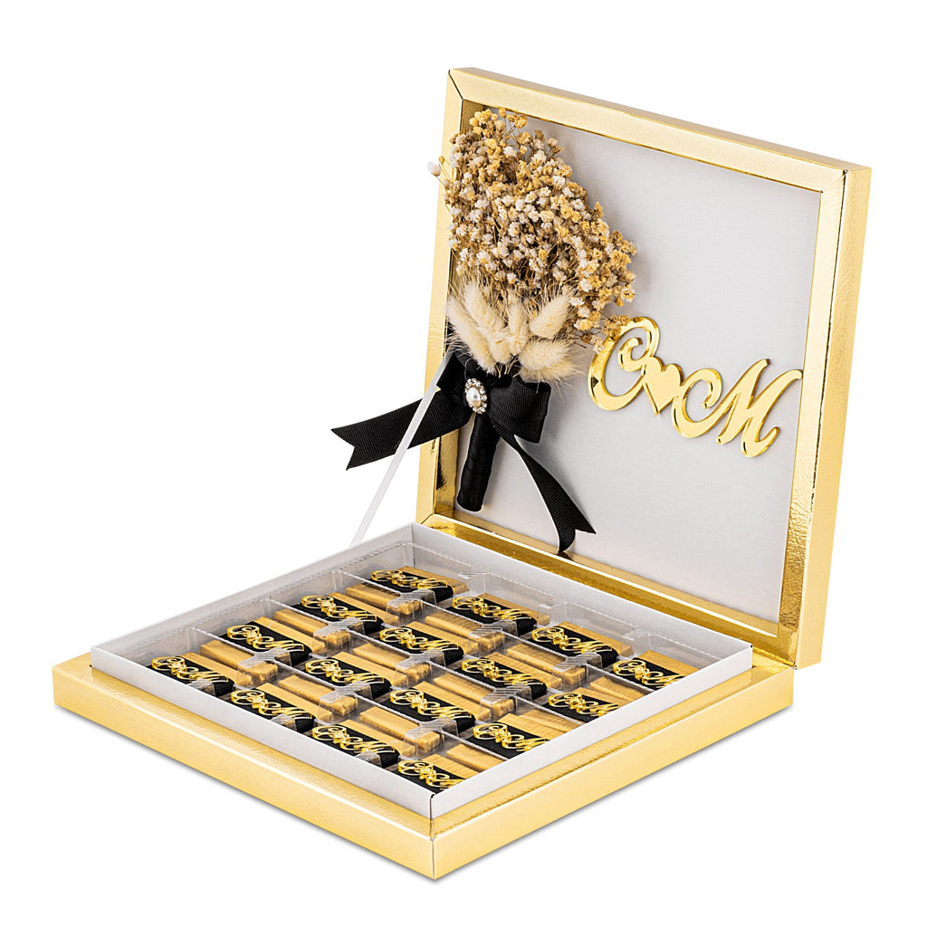 Kız İsteme Çikolatası - Hochzeitsschokolade - Plexi - Baş Harfler
