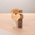 Gastgeschenk | Kaffee & Zucker Reagenzglas mit Magnet - Personalisierbares Plexi - Für Hochzeit, Verlobung, Babyshower & besondere Anlässe