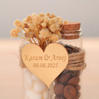 Gastgeschenk | Kaffee & Zucker Reagenzglas mit Magnet - Personalisierbares Plexi - Für Hochzeit, Verlobung, Babyshower & besondere Anlässe