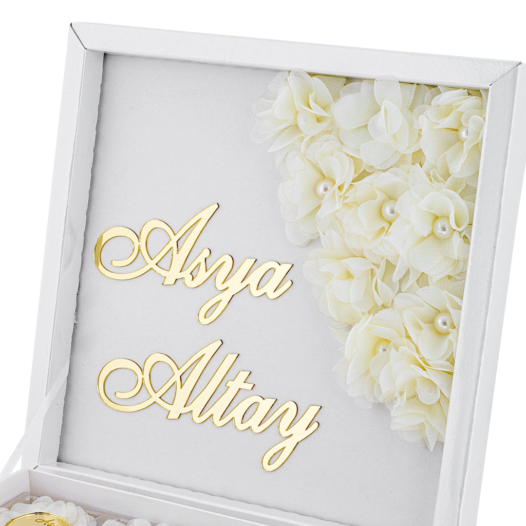 Kız İsteme Çikolatası - Hochzeitsschokolade - Plexi - rund