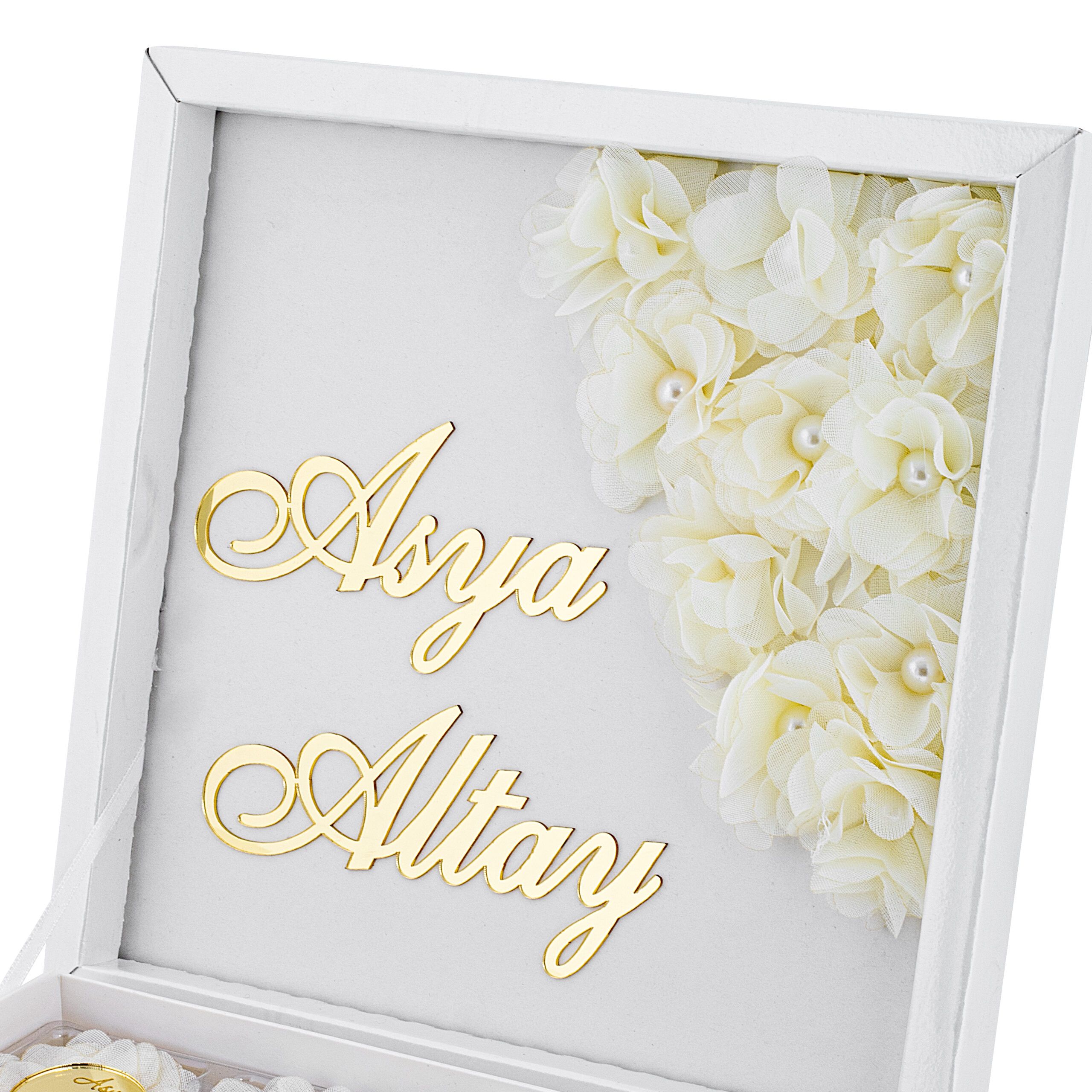 Kız İsteme Çikolatası - Hochzeitsschokolade - Plexi - rund