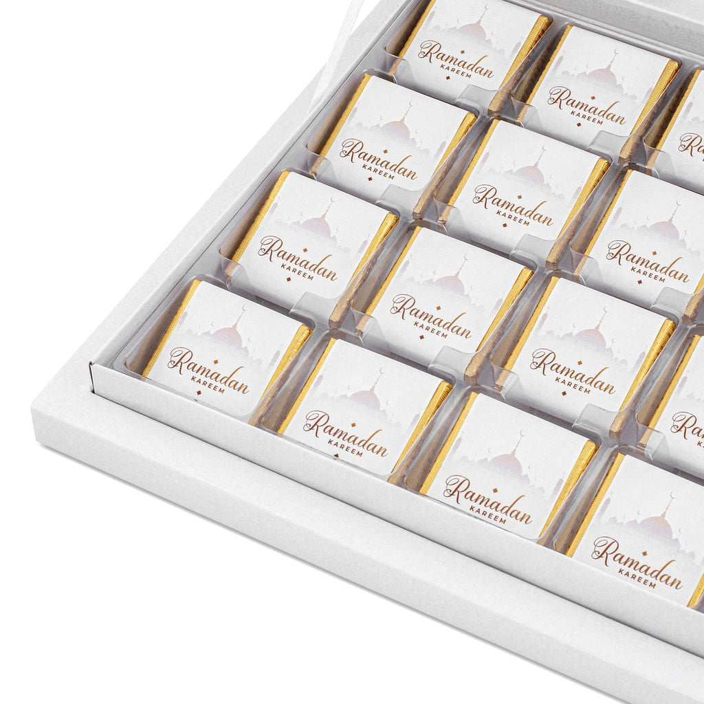 Personalisierte Ramadan Schokolade Geschenkbox – Mit Stern & Laternen Design - Halal Pralinen