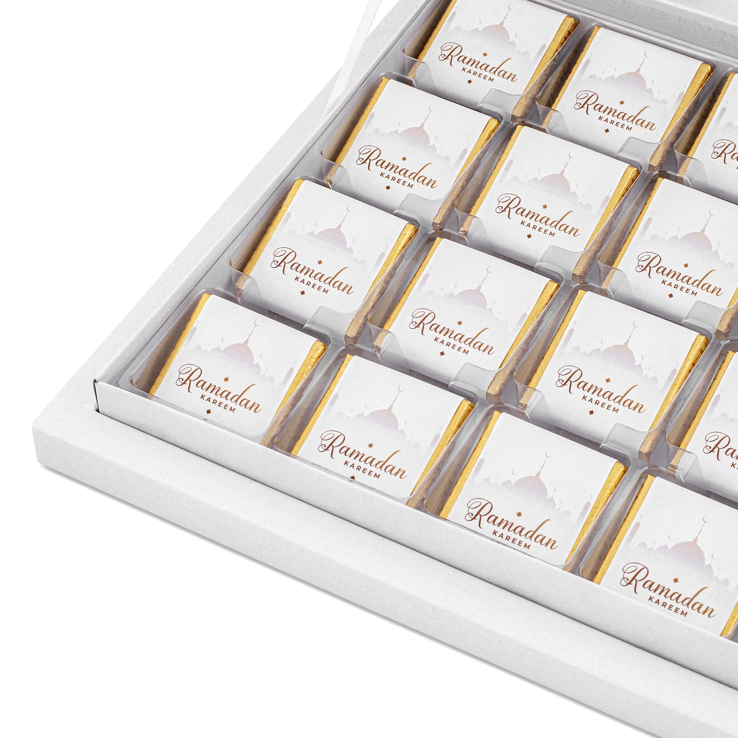 Personalisierte Ramadan Schokolade Geschenkbox – Mit Stern & Laternen Design - Halal Pralinen