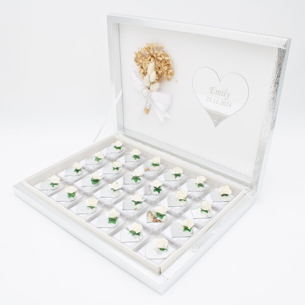 Kız İsteme Çikolatası - Verlobung Schokoladenbox - Pleksi - Kalp