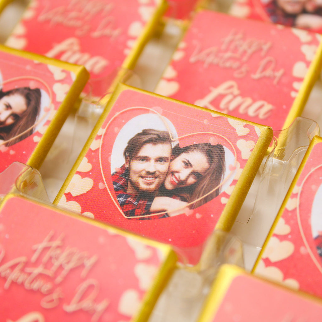 Valentinstag Schokolade - Foto der Liebe - Etiket - HALAL