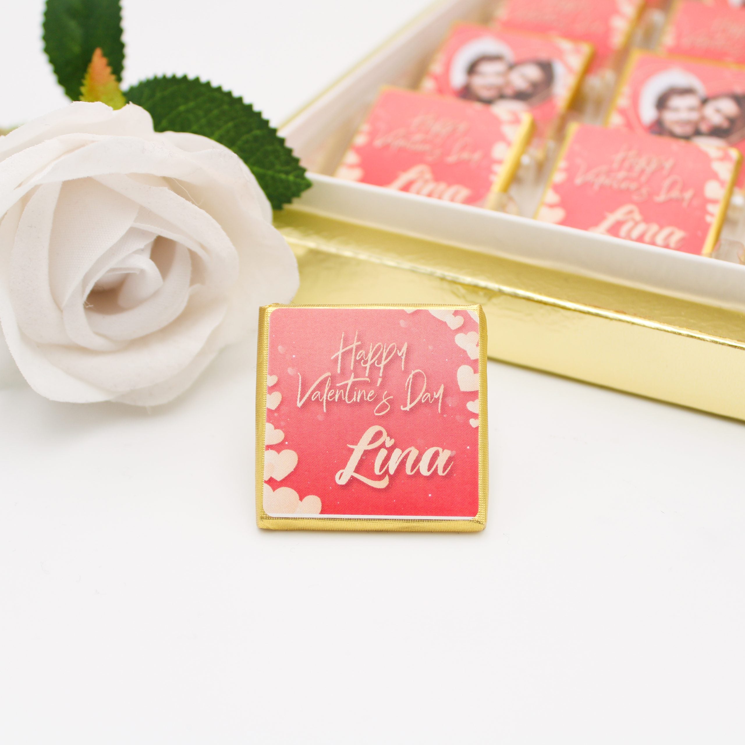 Valentinstag Schokolade - Foto der Liebe - Etiket - HALAL