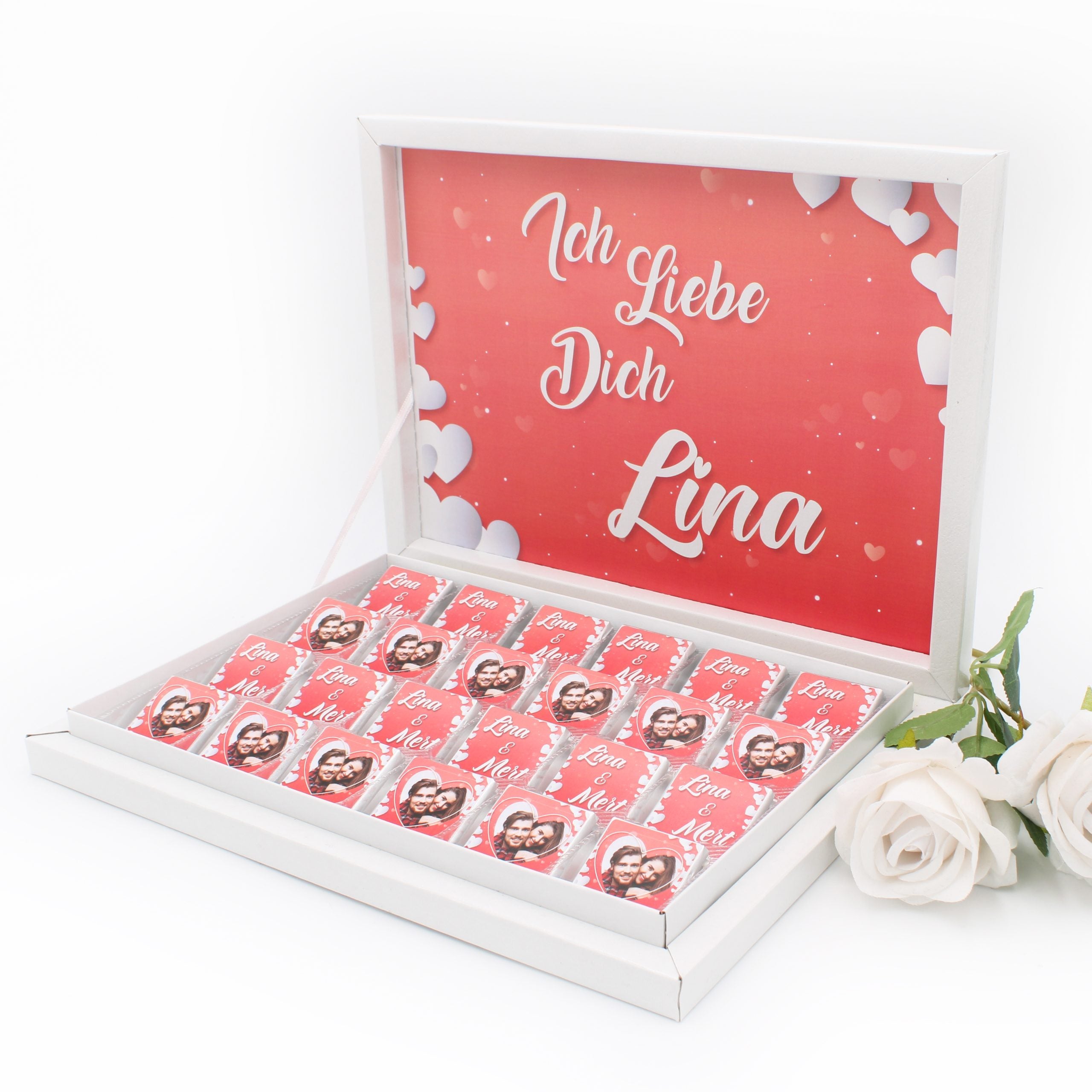 Valentinstag Schokolade - Foto der Liebe - Etiket - HALAL