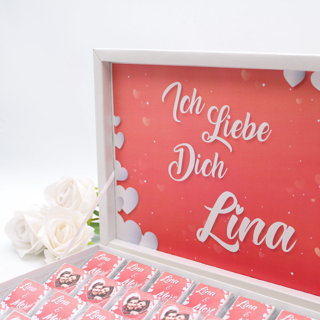 Valentinstag Schokolade - Foto der Liebe - Etiket - HALAL