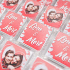 Valentinstag Schokolade - Foto der Liebe - Etiket - HALAL