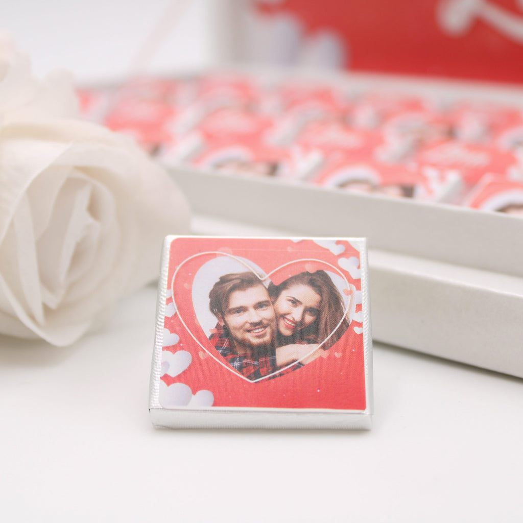 Valentinstag Schokolade - Foto der Liebe - Etiket - HALAL