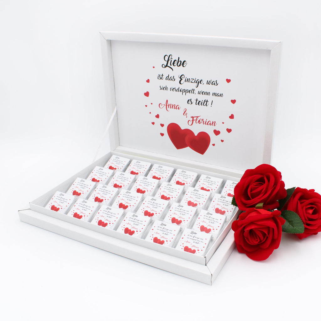 Valentinstag Schokolade - Umarmung der Liebe - Etiket - HALAL