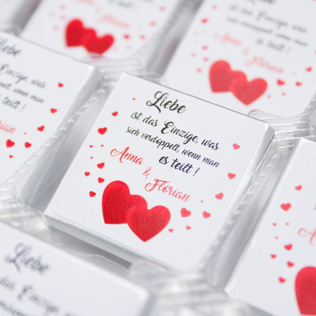 Valentinstag Schokolade - Umarmung der Liebe - Etiket - HALAL