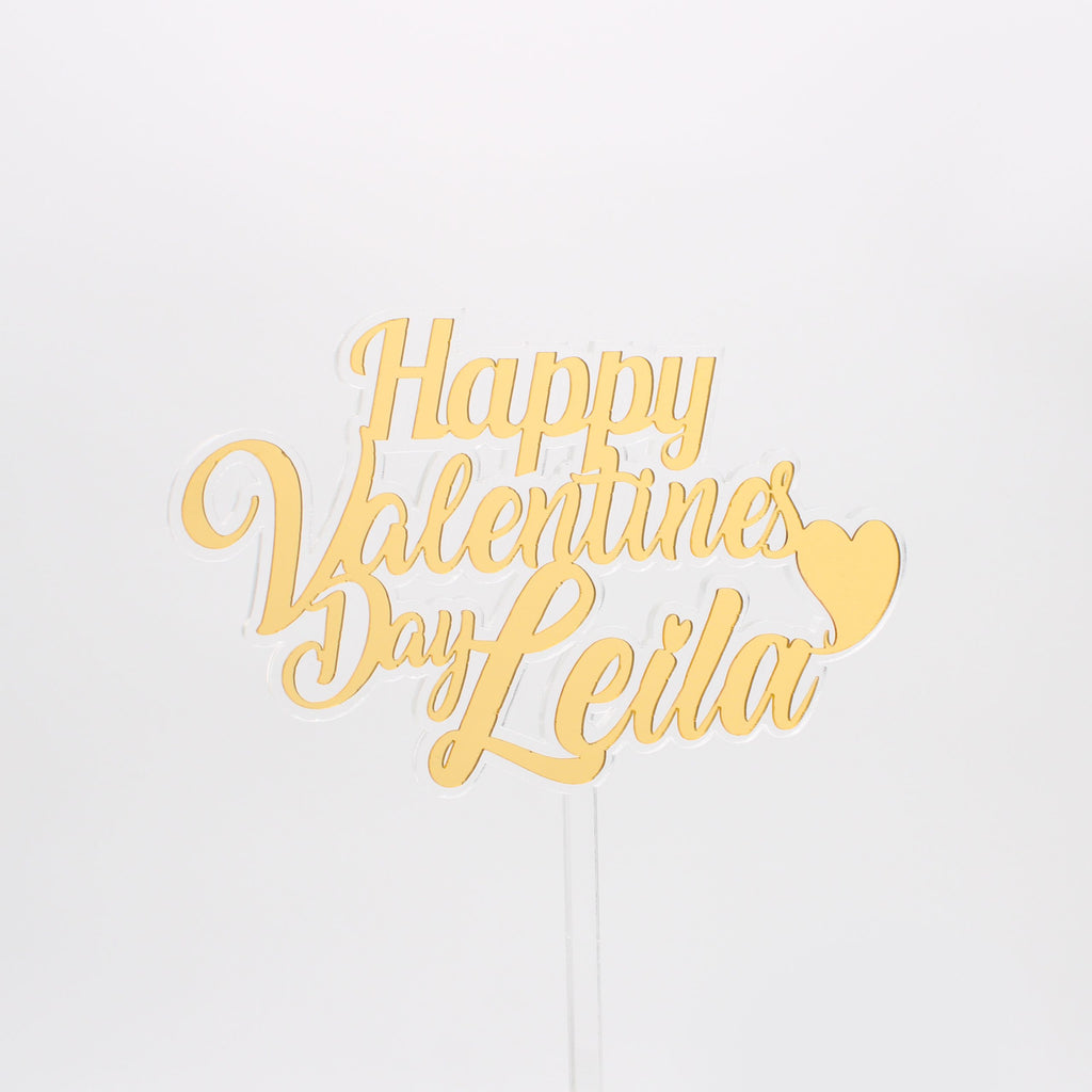 Tortenaufsatz - Valentinstag - Liebesfeier - Cake Topper - Sevgililer günü İsimlik - Acrylglas