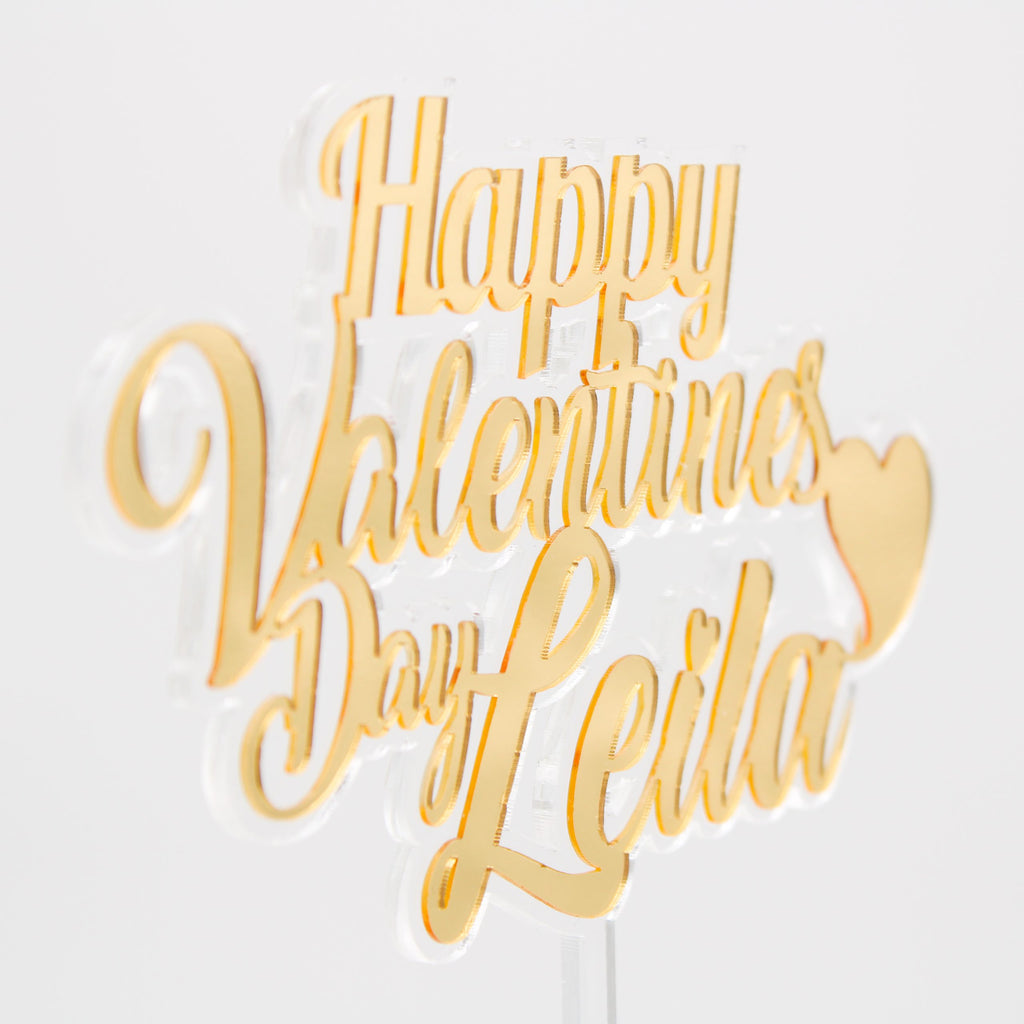 Tortenaufsatz - Valentinstag - Liebesfeier - Cake Topper - Sevgililer günü İsimlik - Acrylglas
