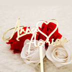 Tortenaufsatz - Valentinstag - Zarte Herzen - Cake Topper - Sevgililer günü İsimlik - Acrylglas