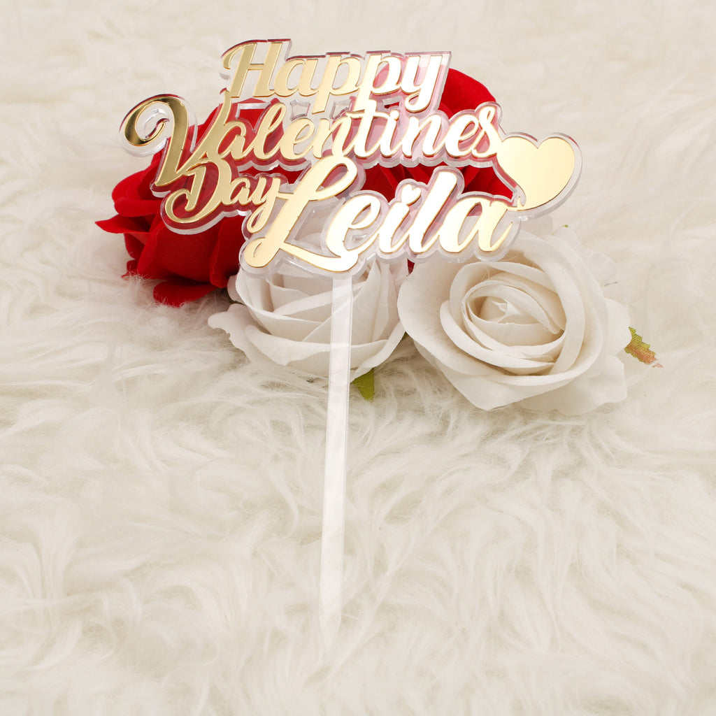 Tortenaufsatz - Valentinstag - Liebesfeier - Cake Topper - Sevgililer günü İsimlik - Acrylglas