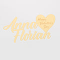 Tortenaufsatz - Valentinstag - Spuren der Liebe - Cake Topper - Sevgililer günü İsimlik - Acrylglas
