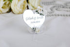Nikah Şekeri - Hochzeitsgeschenk - Plexi - Kalp - silber