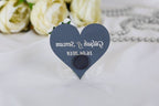Nikah Şekeri - Hochzeitsgeschenk - Plexi - Kalp - silber