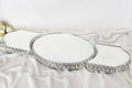 Jardinyer - Hochzeit - Dekoration - Masa Süsleri- 3lü Set - silber