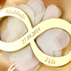Unendlichkeit mit Blume - Hochzeit Gastgeschenk - Acryl Magnet