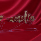 Namensschild - Valentinstag - Liebesband - Verlobungs Namensständer - İsimlik - Acrylglas