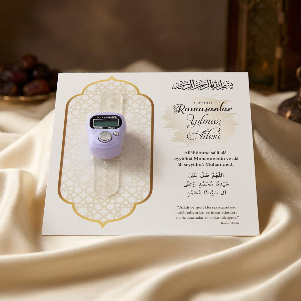 Personalisierbarer Fingerzähler Geschenk – Ramadan Zikr Zähler