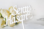 Pasta Isimlik - Verlobung - Dekoration - Cake Topper - Plexi