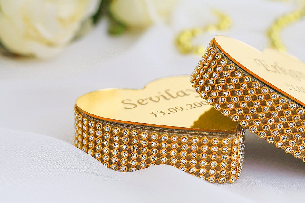 Yüzük Yükseltici - Kalp 2li Set - Tek isimli - gold