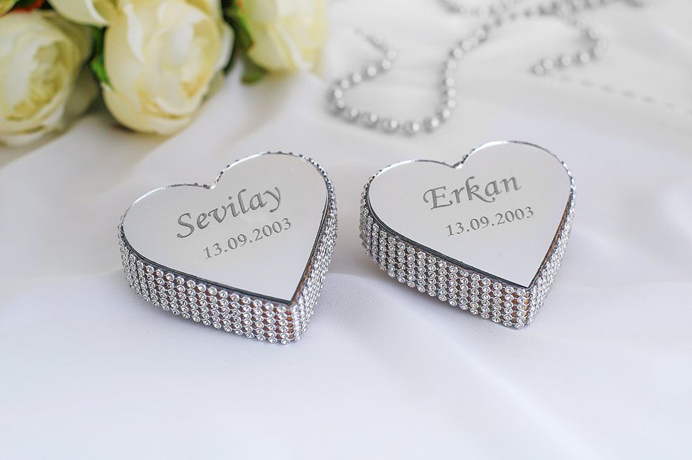 Yüzük Yükseltici - Kalp 2li Set - Tek isimli - silber