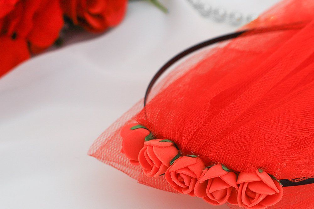 Kına Tacı - Henna Dekoration - Kırmızı Güller - 5 Stk.