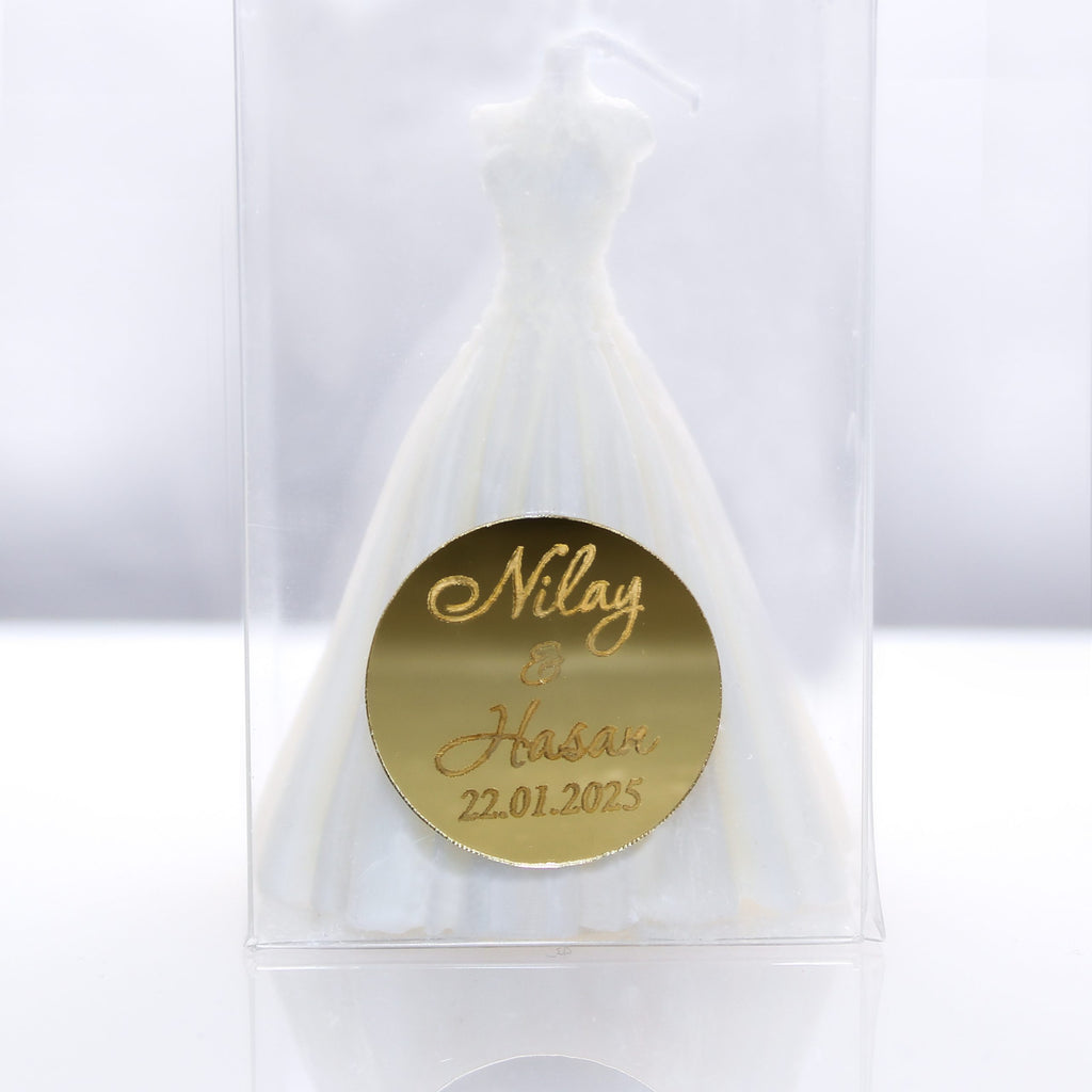 Gelin Mum - Nikah Hediyelik - Gelin Kutu - Brautkerze - Taşlı Süsleme