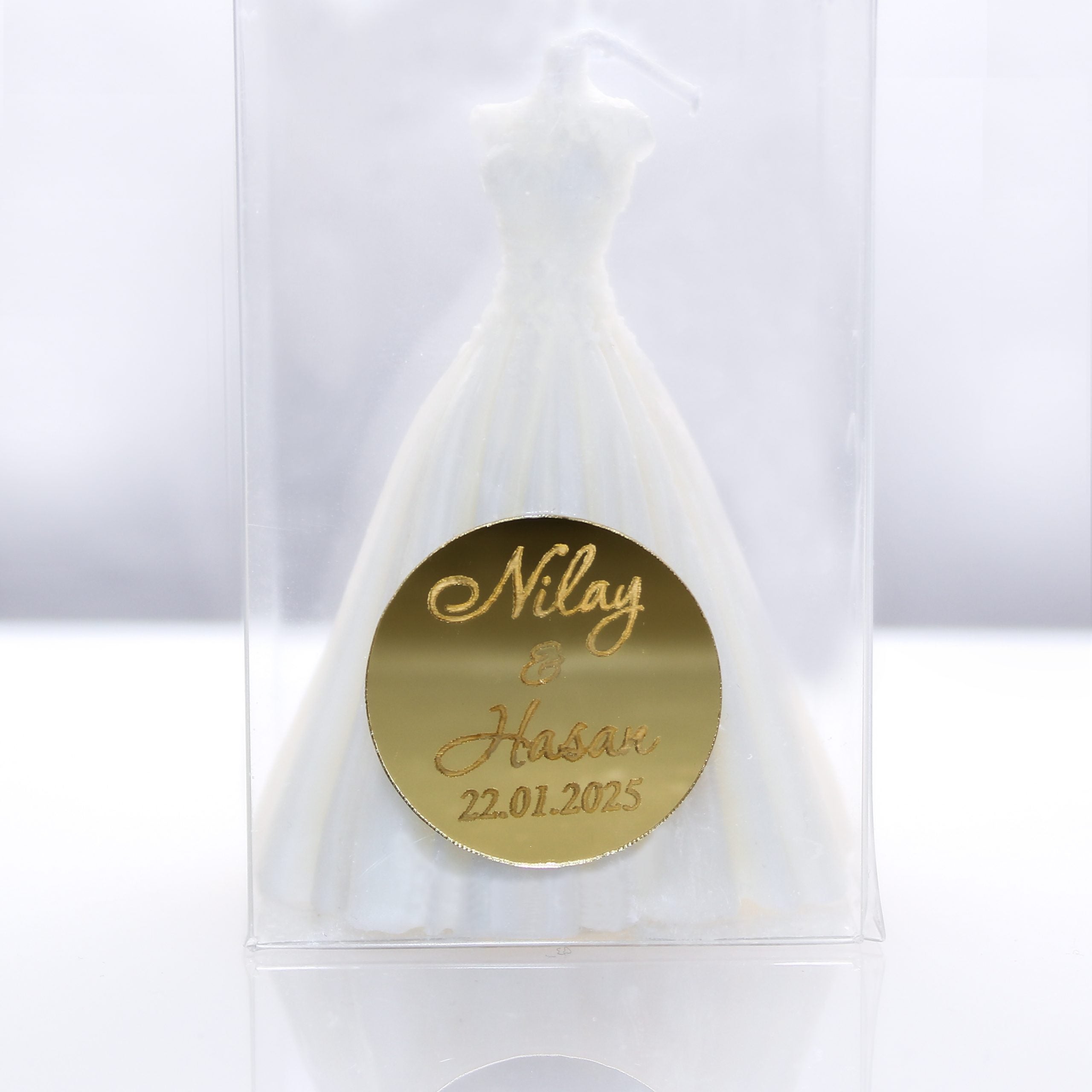 Gelin Mum - Nikah Hediyelik - Gelin Kutu - Brautkerze - Taşlı Süsleme