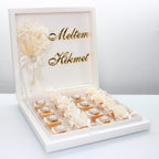 Dubai Pralinen – Geschenk zur Verlobung, Hochzeit oder Geburtstag – Personalisierte Luxus Schokoladenbox – Halal
