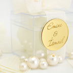 Gastgeschenk | Personalisierbare Muschelkerze mit Perlen & Leinenband – Hochzeit, Verlobung, Babyshower & besondere Anlässe