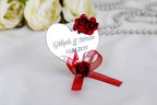Herz mit Rosen - Hochzeitsgeschenk - Acryl Magnet