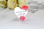 Herz mit Rosen - Hochzeitsgeschenk - Acryl Magnet