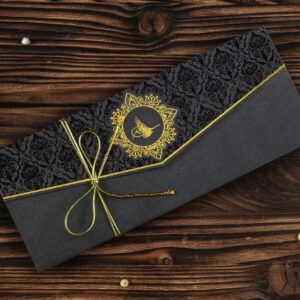 Düğün Davetiye - Hochzeitseinladung Wien - Schwarz Gold